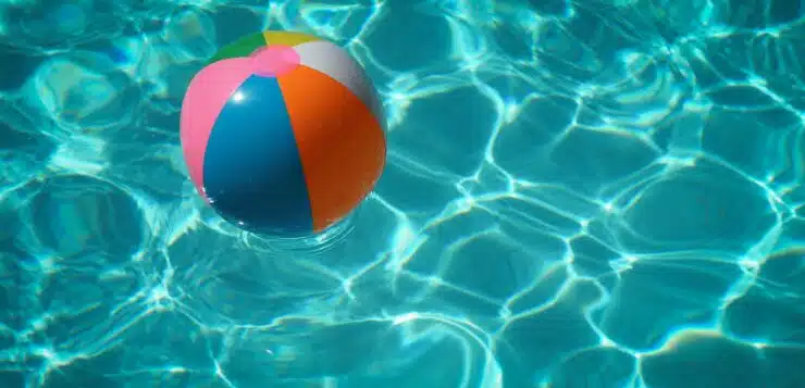 white and multicolored beach ball