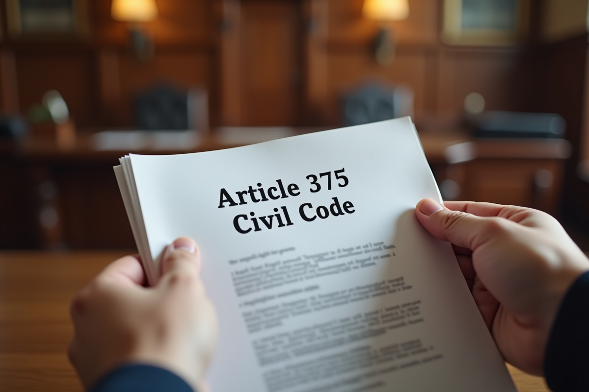 Main tenant un document Article 375 Civil Code