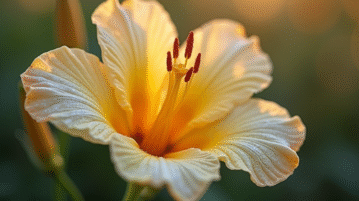 Pétale de fleur avec mildiou visible en macro naturelle
